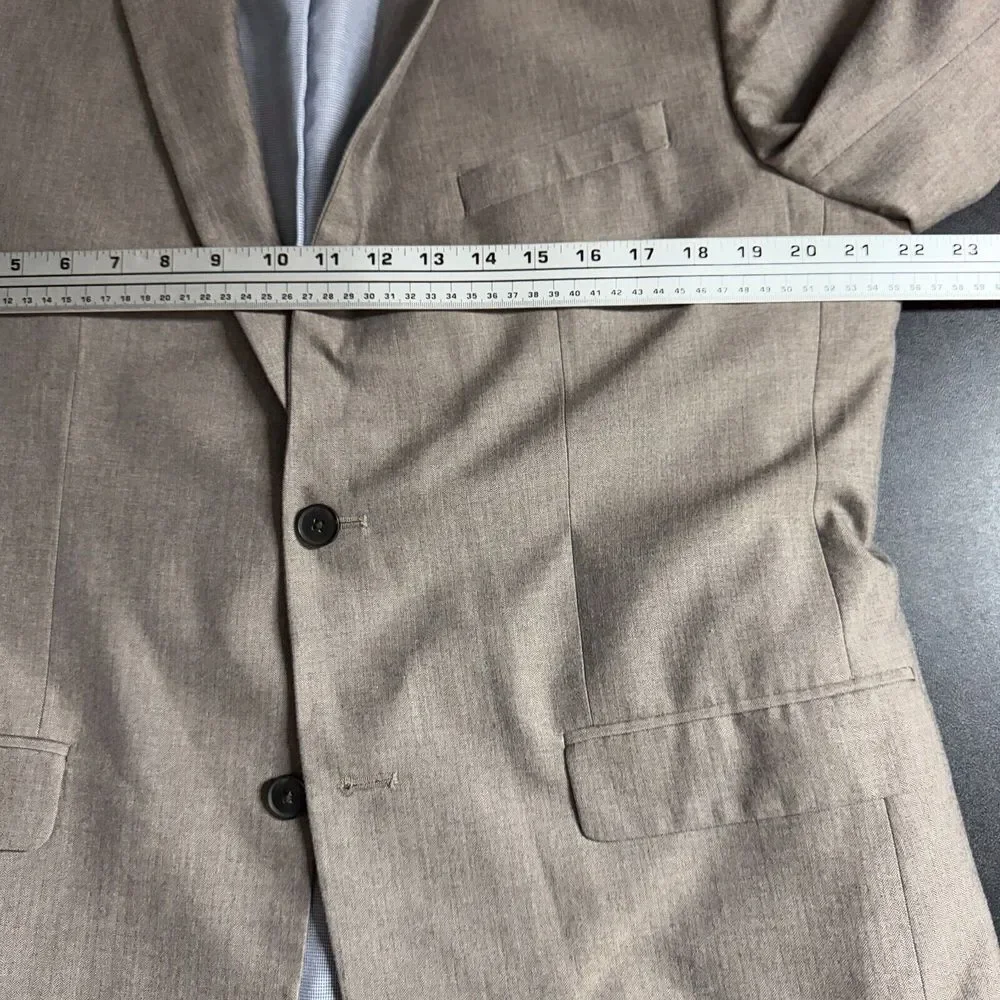 Banana Republic‎ Blazer Mens 44R Slim Fit Brown Herringbone Wool